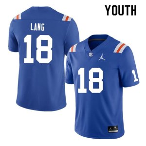 Youth Florida Gators #18 Dante Lang NCAA Nike Blue Throwback Authentic Stitched College Football Jersey EIL6862MY